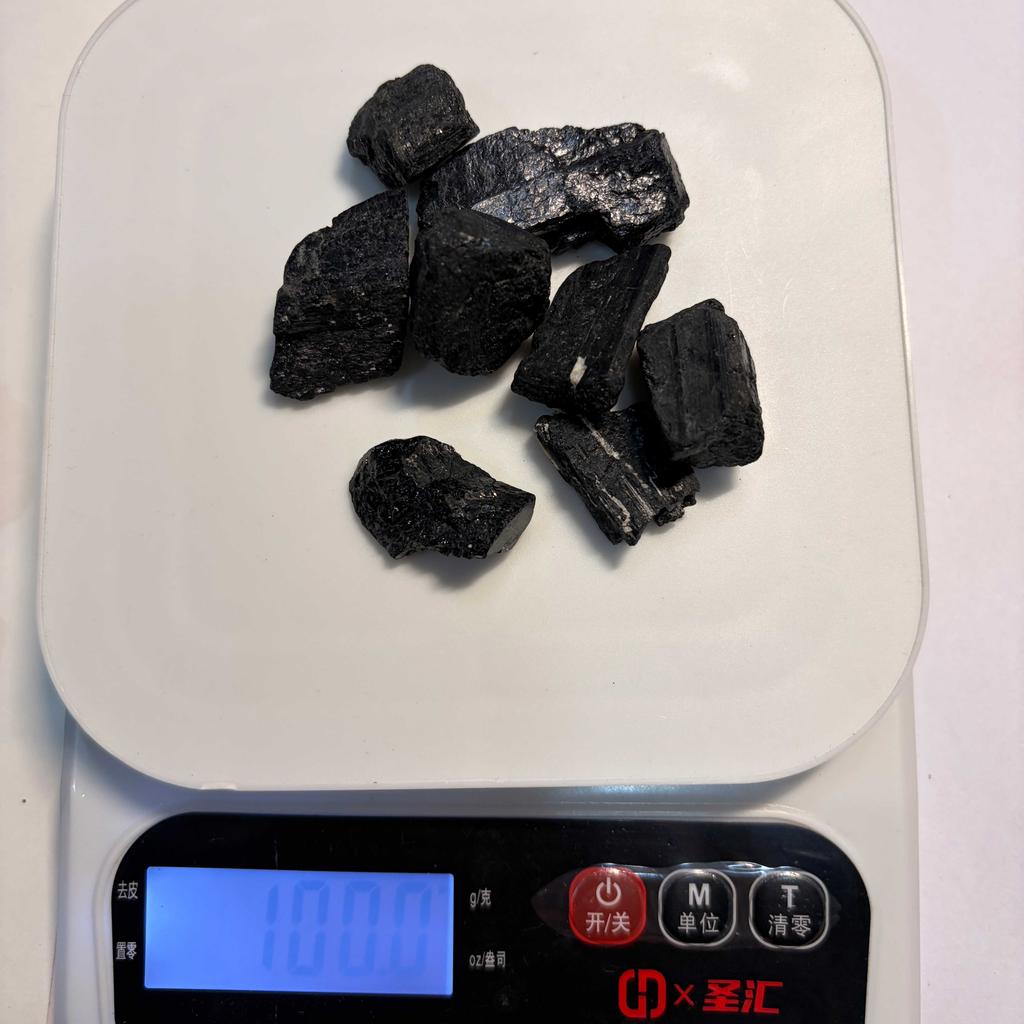 Natural Black Tourmaline Tumbled Chips 100g Irregular Shape 1.5-2.5 inches for Jewelry Making DIY Home Decor Crystal Pieces Bulk