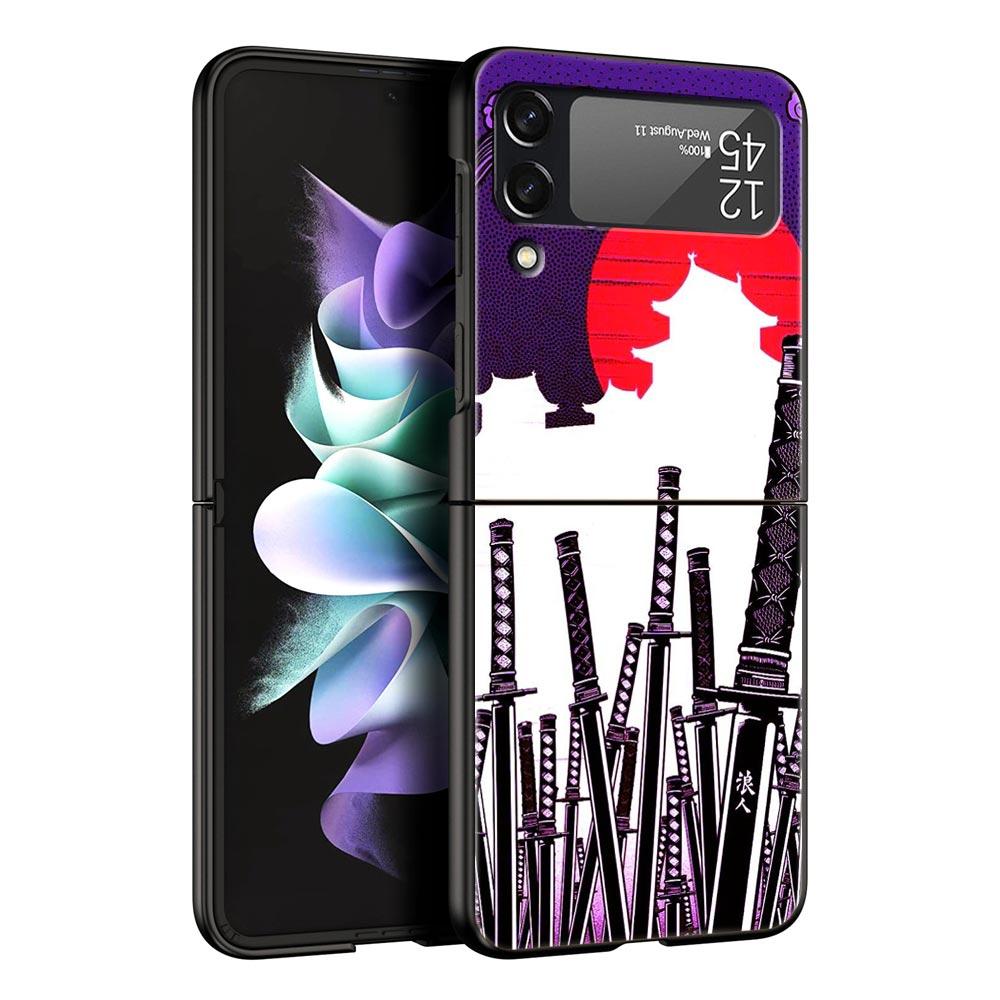 Das Schwert Kreatives Muster Harte PC-Handyhülle Für Samsung Galaxy Z Flip 7 6 5 4 Schwarze Hülle Für Galaxy Z Flip 3 Faltbare Schale