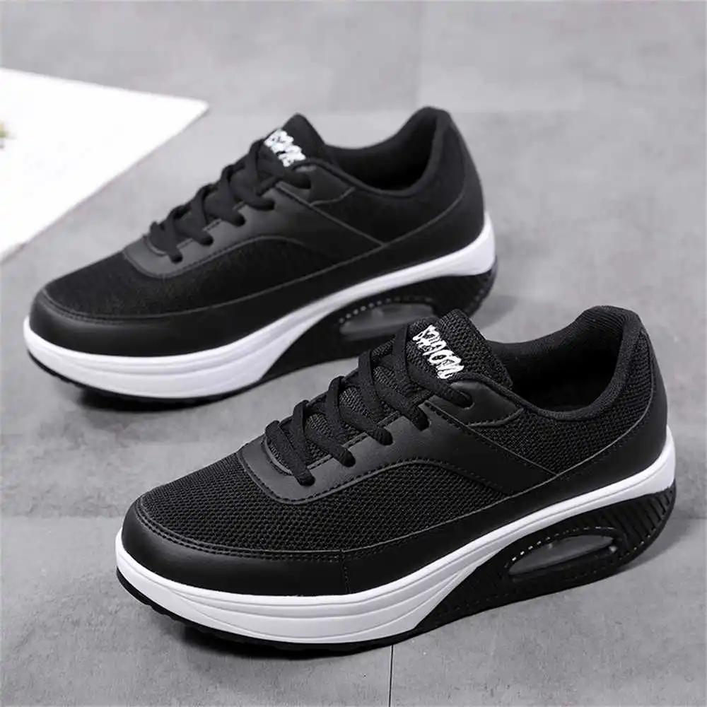 Fashion High Wedge Large Size Women Lace-up Boots Long Shoes Shoes Due To 35 Sneakers Sports Gym Design Boty Sneakeres All Brand