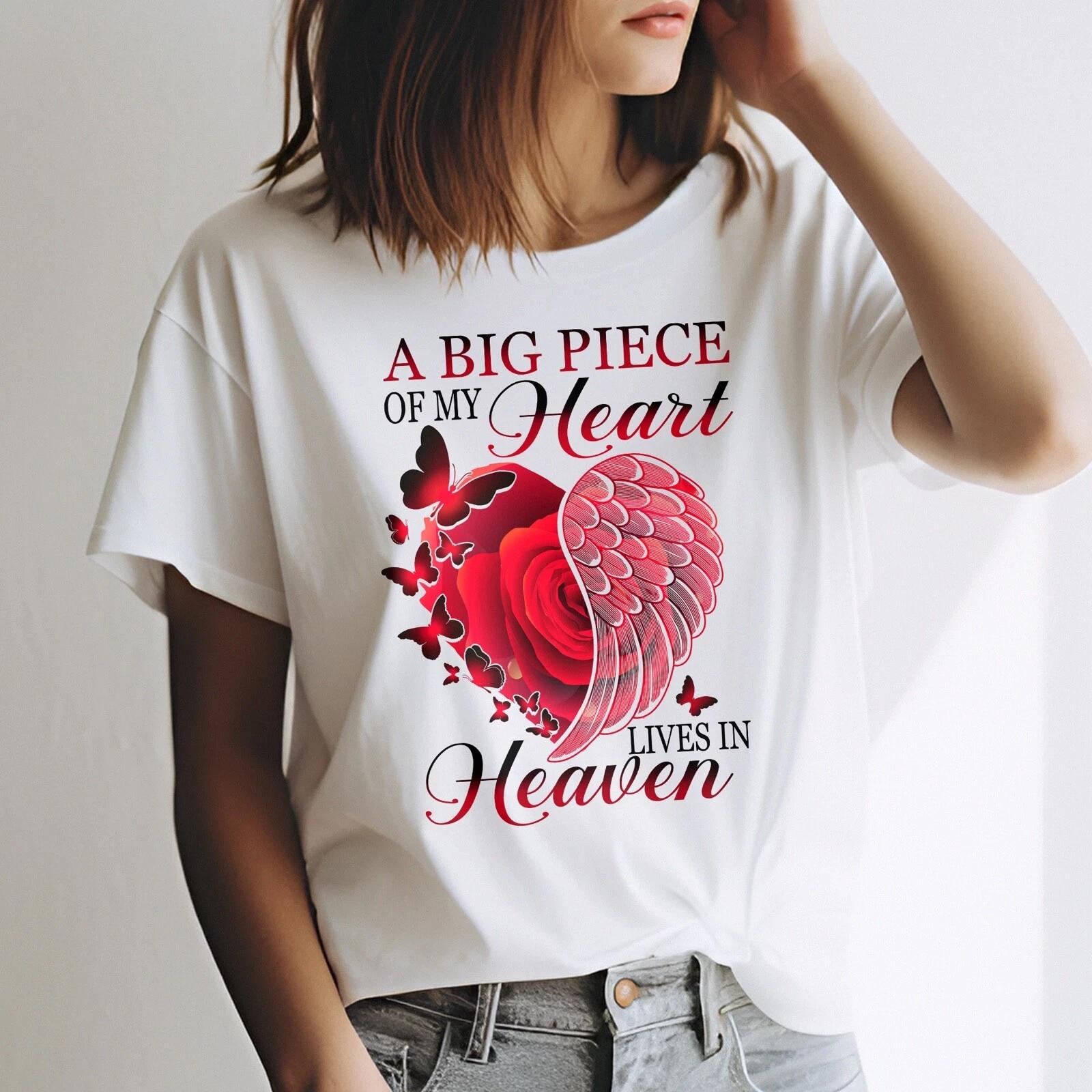 A Piece Of My Heart Is In Heaven | Angel Wings | Loss Of Loved One | Memorial 4XL