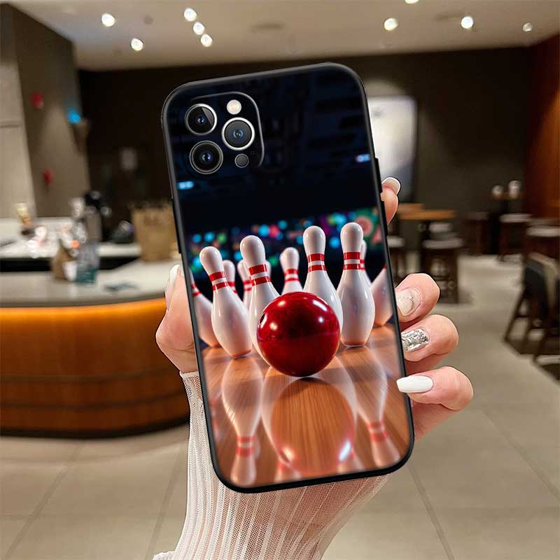 

UP15 Bowling New High-End Shell Phone Case for iPhone 16 15 14 13 12 Pro Max Plus Mini iPhone 16 Pro Max