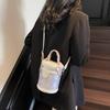 Summer Popular Small Bag Women's New Contrasting Color Versatile Messenger Bag Fashionable Portable Cylinder Bag