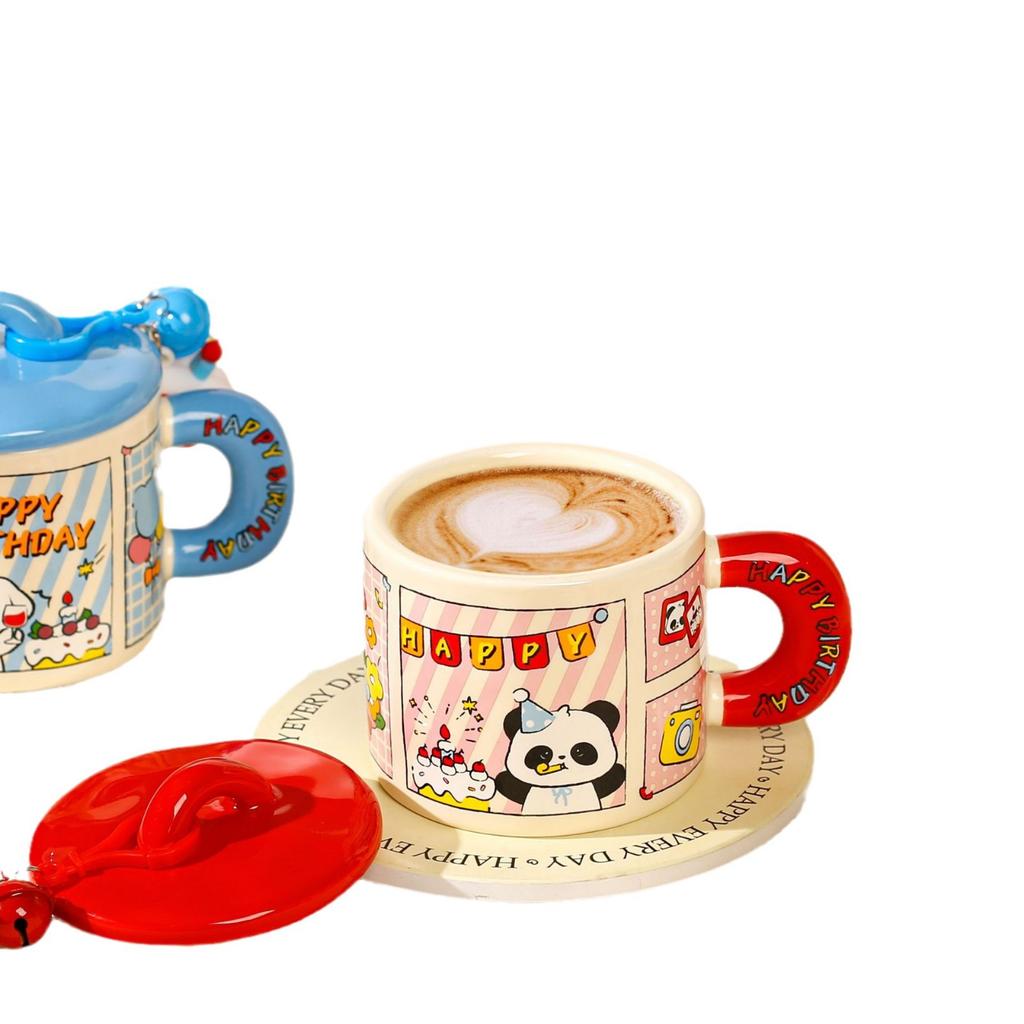 Creative Birthday Cake Mug Personalized Children's Cute Ceramic Water Cup Gift High-looking Coffee Cup Cartoon Cup