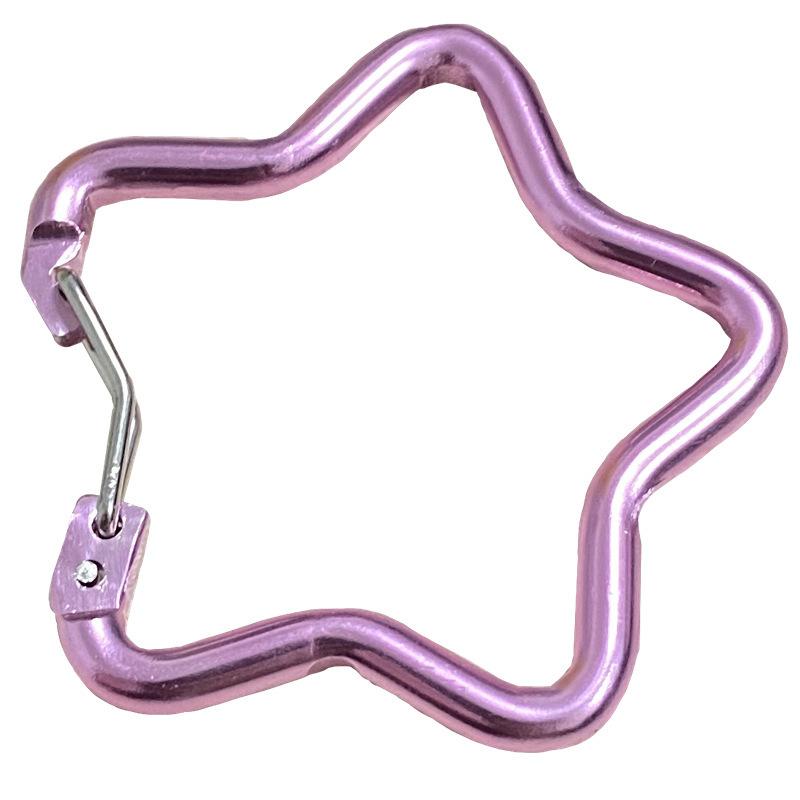 Outdoor Star Shaped Carabiner Clip Keychains For Backpack Camping Hiking Traveling Multicolour