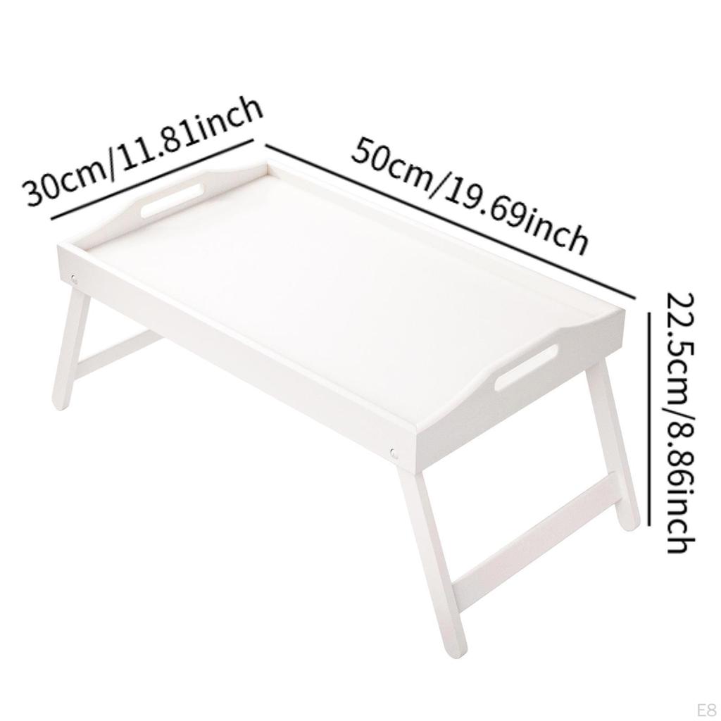 Tavă de pat din bambus Birou pentru poală Picioare pliabile flexibile dreptunghiulare Mini masă de servire pentru podea