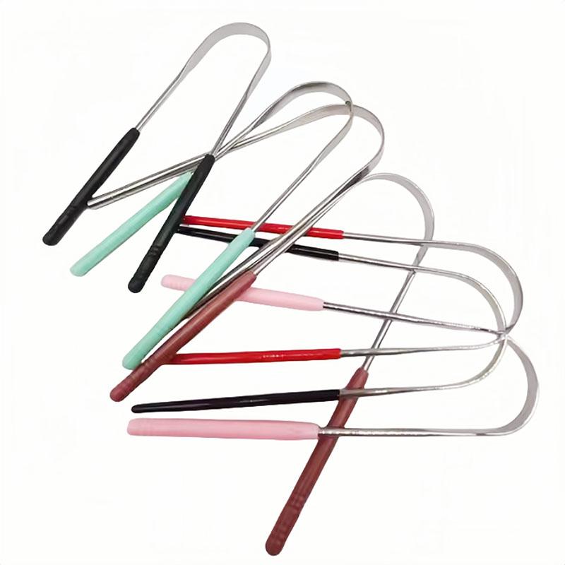 1Pcs Tongue Scraper Cleaner For Adult/Child Tongue Coating Scraper Remove Bad Breath Bring Fresh Breath For Oral Cleaning