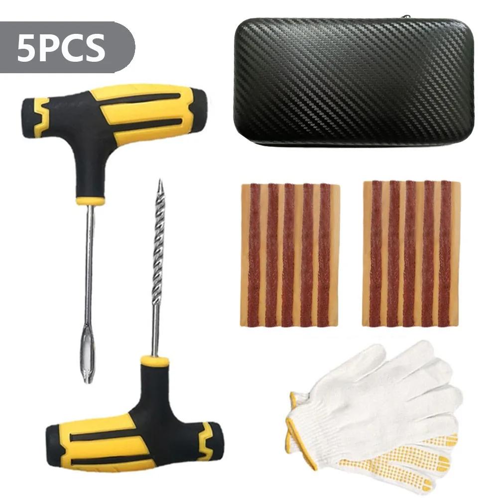 

Car Tire Repair Kit Puncture Plug Tools Tyre Puncture Emergency for Tire Strips Stirring Glue Repair Tool Kit Car Accessories