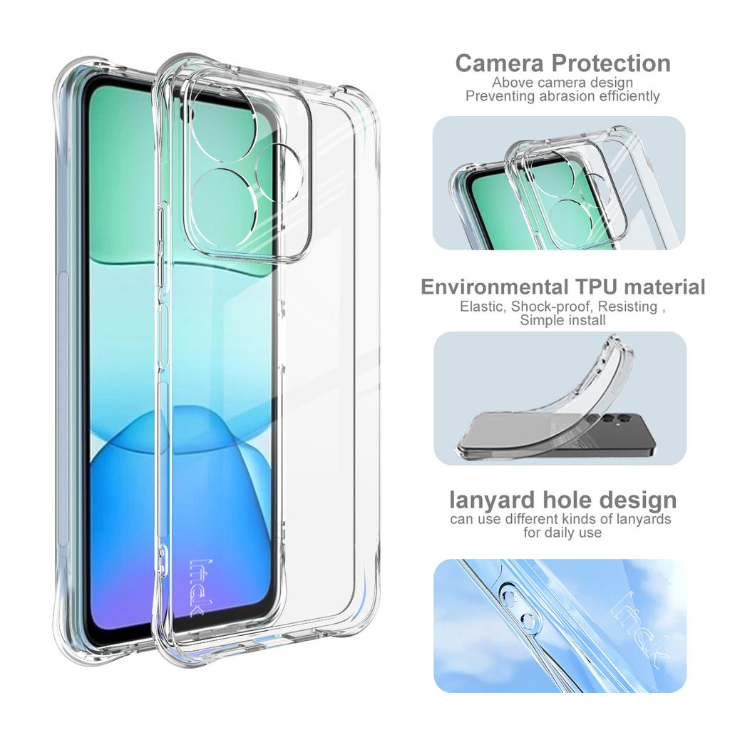 For Redmi 13x 4G Phone Case IMAK Shock-resistant Soft Case