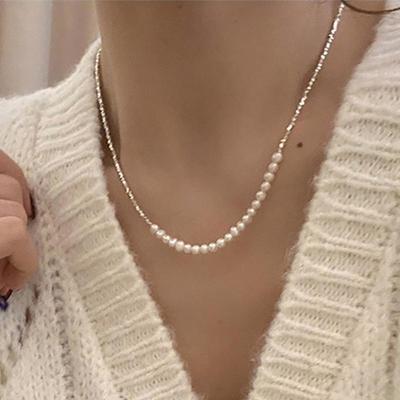Irregular Geometric Beaded Necklace For Women Couples Simple Elegant Engagement Party Jewelry Accessories Gifts