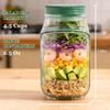 1pc Can, Side-opening Salad Making and Storage Tool, Convenient Lunch Container with Seasoning Box, Suitable for Office and Trav