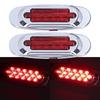 Pair 16LEDs Taillight Electroplated Trim Side Marker Auto External Lamps for 12VCelsius24V Car Truck Pickup