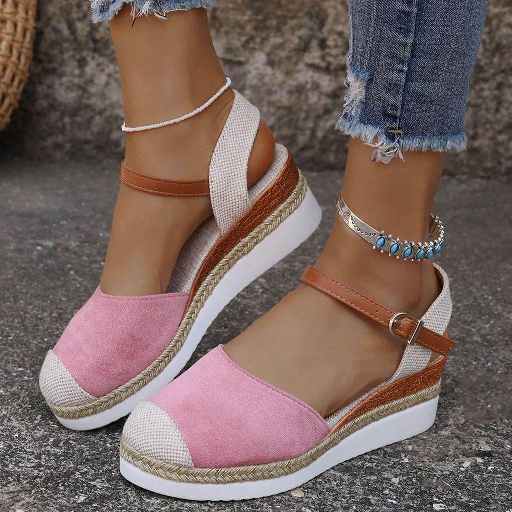 Strass Plateau Sandalen Für Damen Urlaub Slingback Pumps Keilabsatz Sandalen Für Damen Canvas Espadrille Sandalen Für Damen
