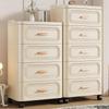 Bedroom Bedside Movable Storage Cabinet with Drawers for Living Room - Plastic Household Snack Organizer