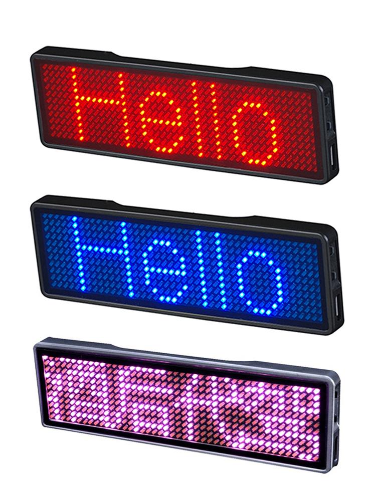 LED Identyfikator Imienia Profesjonalny Akumulatorowy LED Ekran Elektroniczny dla Biznesu