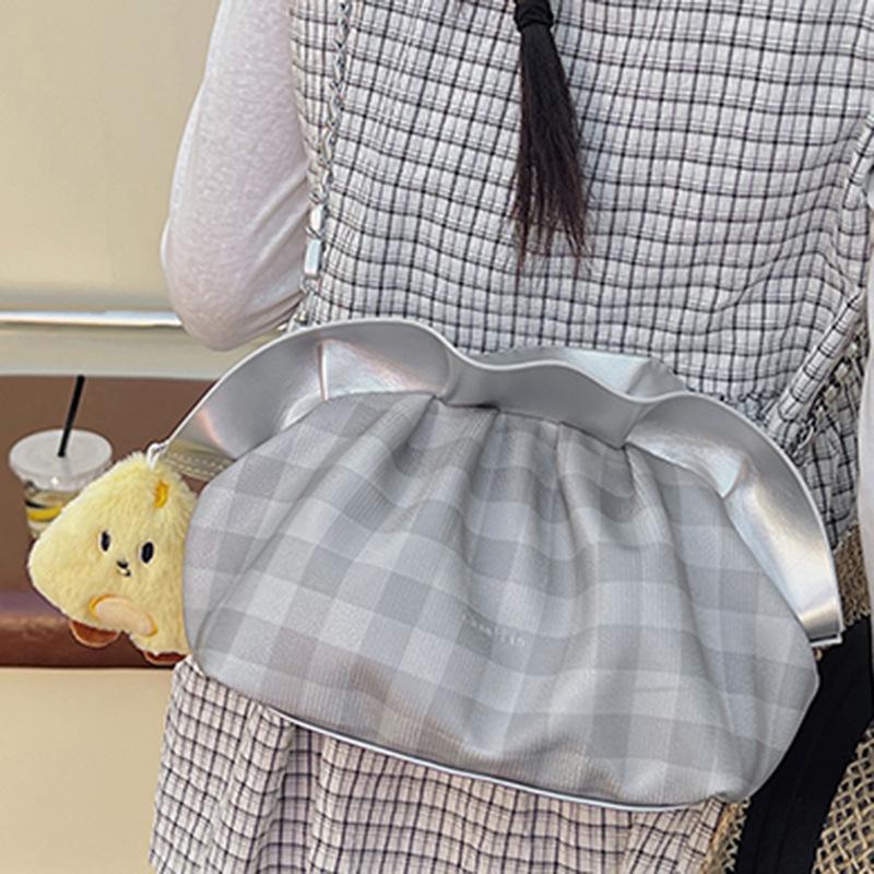 Cloud Women's Bag Women's Summer New High-value Pleated Chain Underarm Bag Foreign-style Niche Clip Single Shoulder Messenger Bag