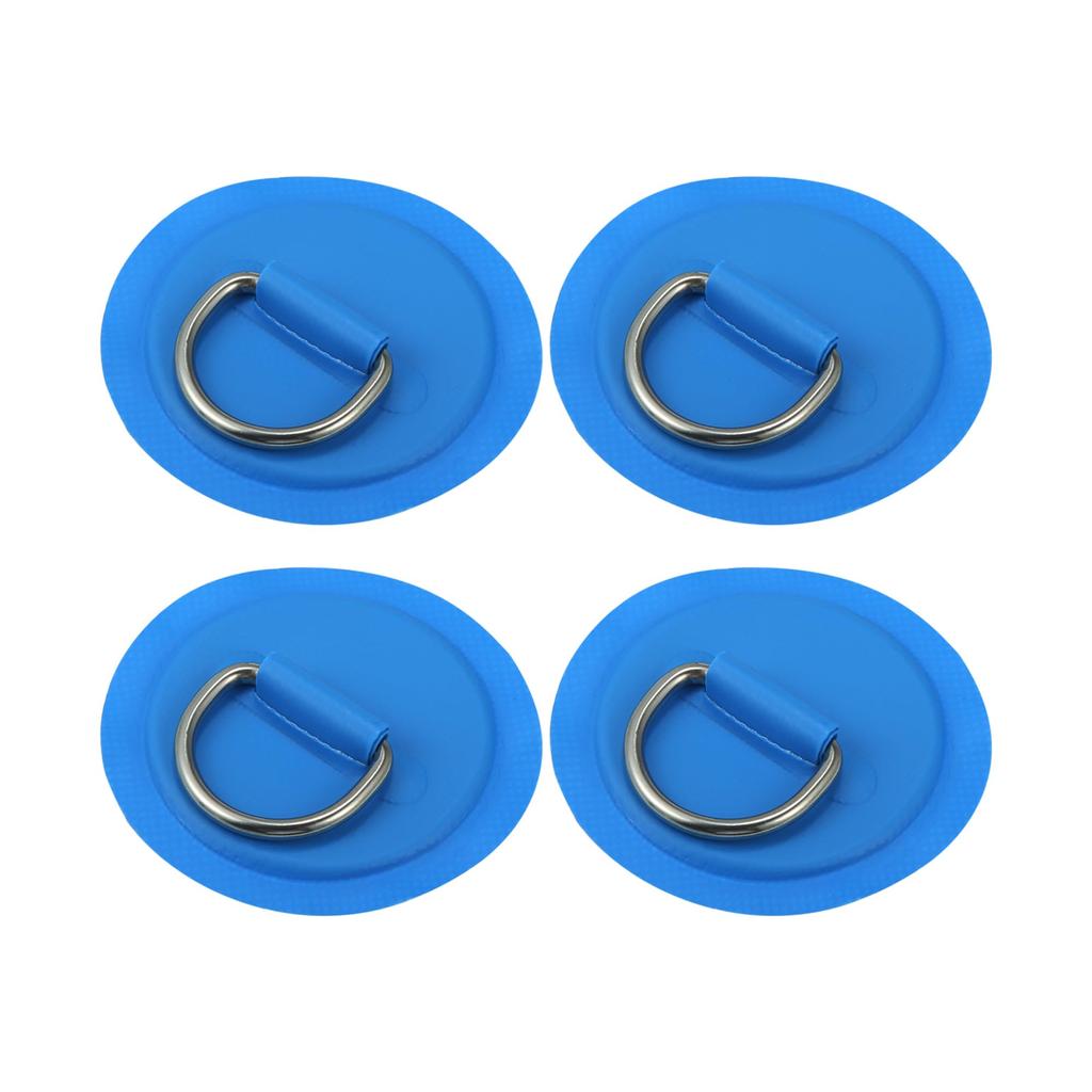 X AUTOHAUX D-Ring Patches PVC Stainless Steel Round D-Ring Pads for Surfboard Inflatable Boat