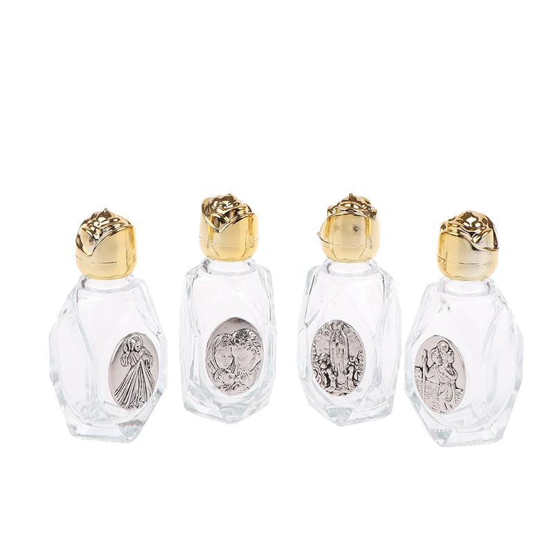 1 Stück tragbare katholische Weihwasserflasche Goldene christliche Jungfrau Skulptur Flasche Weihwasserflasche zur Aufbewahrung von Weihwasser
