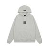 FOG ESSENTIALS American-style High Street Plush Hooded Sweatshirt 2433 Heather Grey