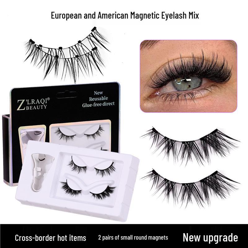 

Two Pairs of Seamless Magnetic Eyelashes with Invisible Adsorption Standard