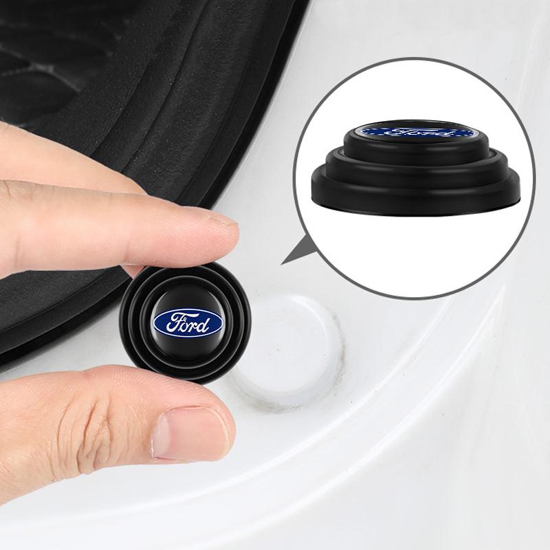 4Pcs Door Trunk Shock Absorbing Pad Anti-Noise Sticker Rubber Rebound For Ford Focus 2 3 4 MK2 MK3 MK5 Fiesta MK7 Mondeo Fusion SJ4