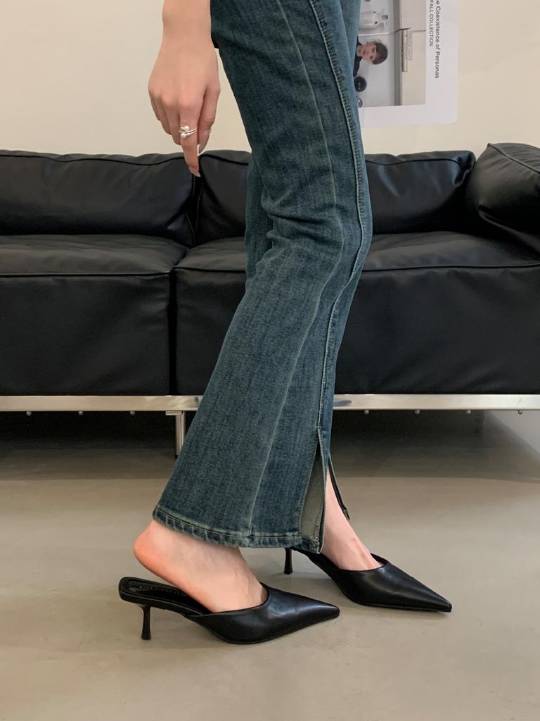 Women's Suede Pointed Toe Thin Heel Elegant Outdoor Wear Heels - Elegant for Parties & Office