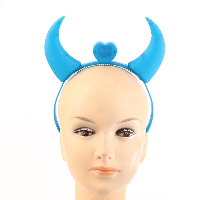 Glowing Toys Children Adults Halloween And Christmas Party Decor Led Funny Devil Horn Light Up Headband Hair Hoops Flashing Horn