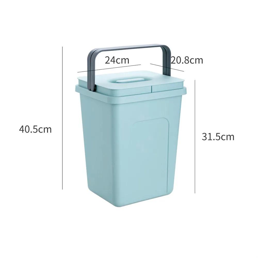 Thickened Large Plastic Trash Can - Square with Lid, Waterproof for Living Room, Bathroom & Kitchen Mx9171737