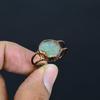 Amazonite Handmade Gemstone Ring, Copper Electroformed Ring Antique Jewelry, Adjustable Ring Engagement Gift