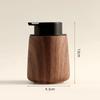 Walnoot Houtnerf Schuim Zeepdispenser Druktype Voor Douchegel Shampoo Handdesinfectiemiddel Luxe Badkamer Container