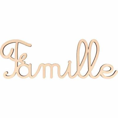 Family Word - 25x8.5 Cm - Wood