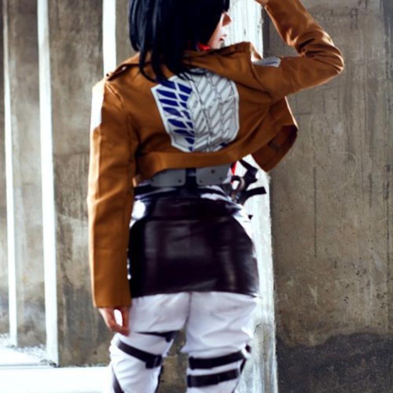 Attack On Titan Eren & Mikasa Survey Corps Cosplay Costume Set for Men & Women