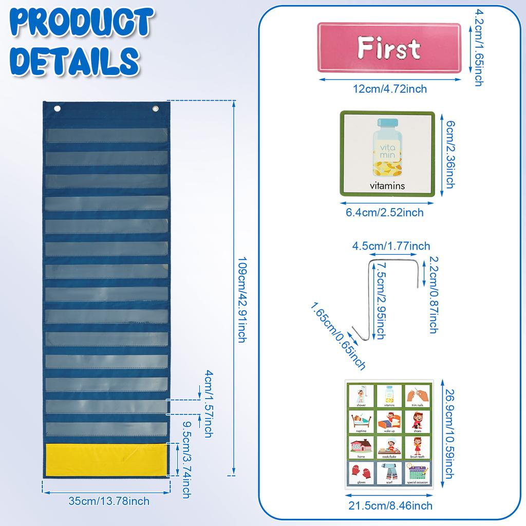 Visueller Zeitplan für Kinder Magnetische Wochenplanertafel Kleinkinder Schlafenszeit-Routine-Tabelle mit 137 Karten für Heimschulplaner
