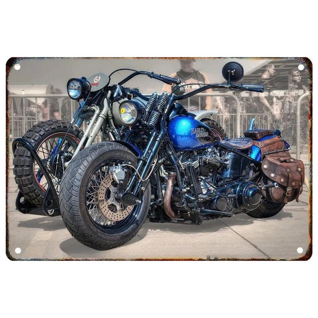 Metal Tin Signs Plaque Cool Motorcycle Wall Decoration Vintage Iron Painting Art Posters for Man Cave Home Cafe Garage Club Bar
