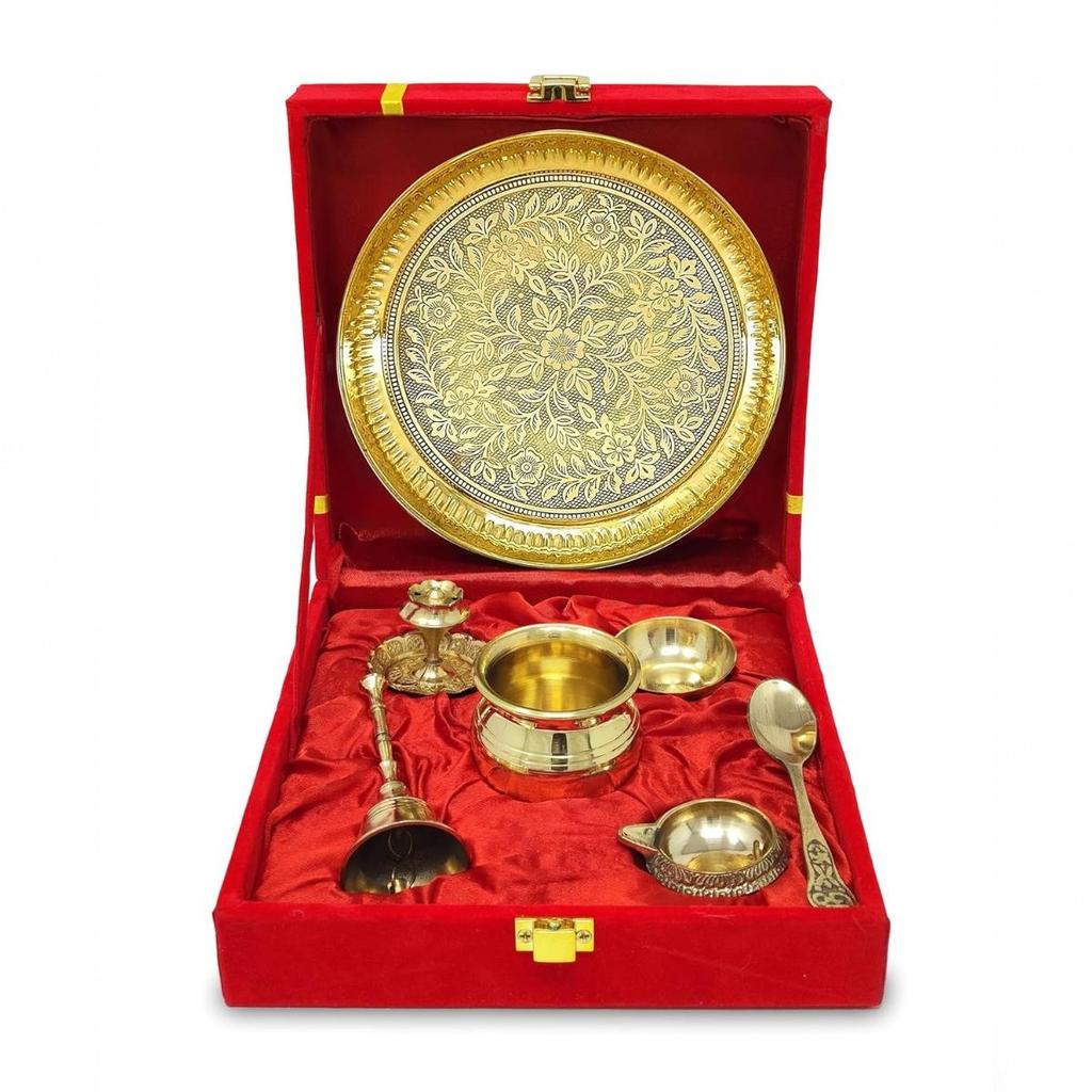 Brass Pooja Thali Set
