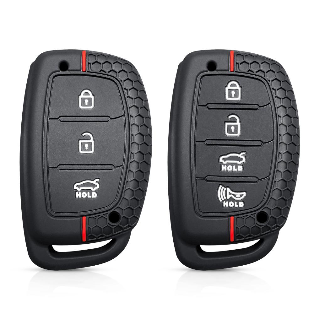 3 Button Silicone Flip Car Key Case For Hyundai Solaris Verna Elantra Santa Fe I10 I20 I30 I35 I40 IX35 IX45 Creta Tucson Accent