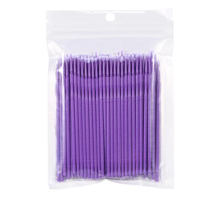 100PCSBag Lady Durable Disposable Extension Mascara Brush Vippelim rengjøringsstift(Lilla)