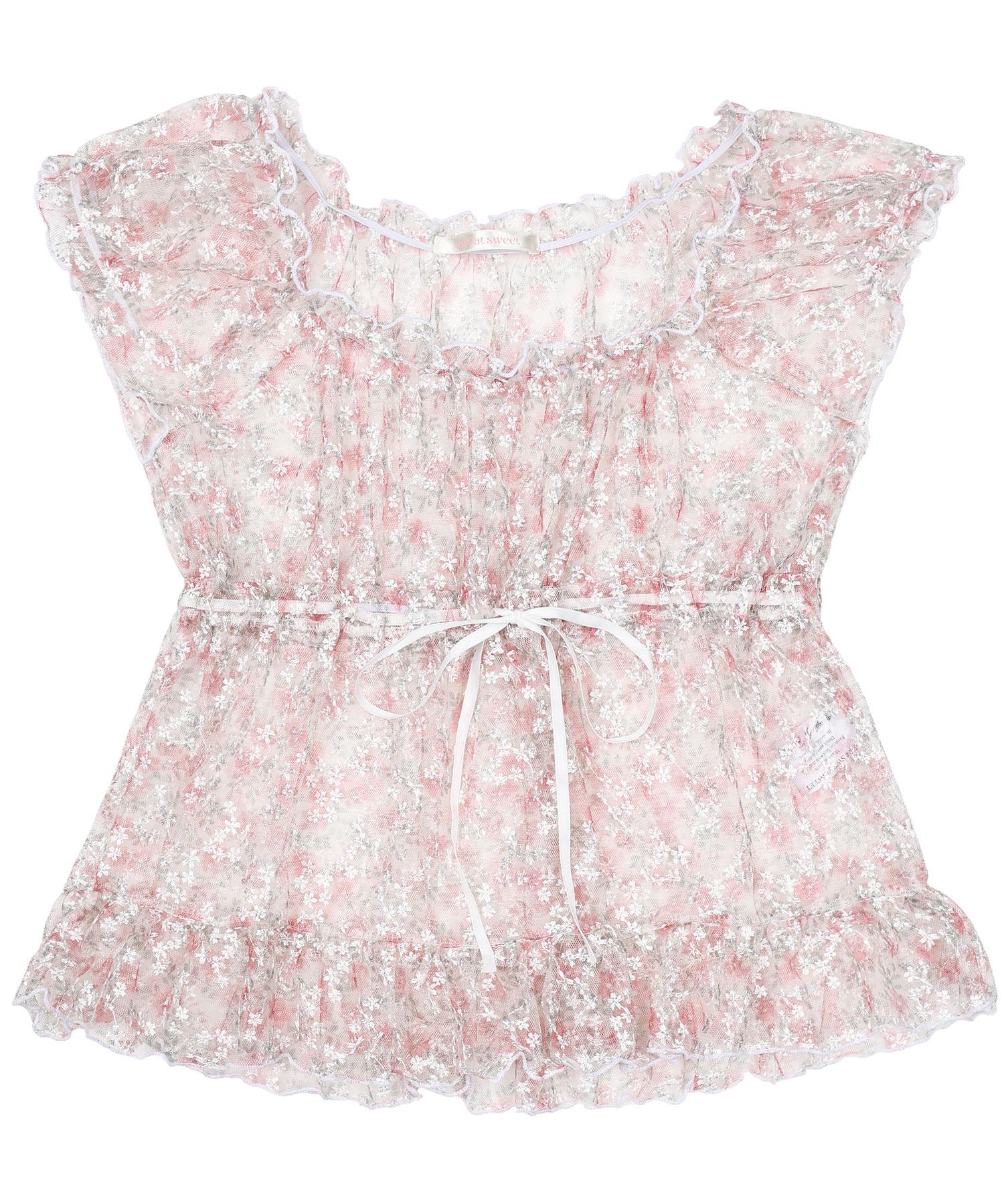 Sweat Sweet Flower Shower Blouse - Pink