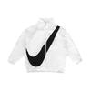 (WMNS) Big Swoosh Fleece Jacket 'White Black' Women's CZ4064-100