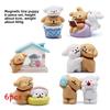 Dog Pvc Maltese Figure Model Sets With Magnetic Design For Kids Collectors And