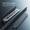 Premium Leather and Alloy Car Temporary Parking Sign with Concealable Phone Number Plate