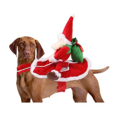 Vêtements de transformation de Noël pour le Père Noël à cheval, vêtements de transformation amusants pour chiens et chats