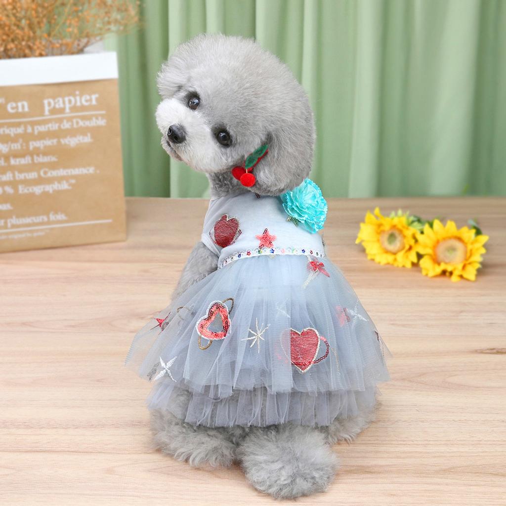 Dog Dress Lace Sling Skirt Three Dimensional Princess Dress Dress