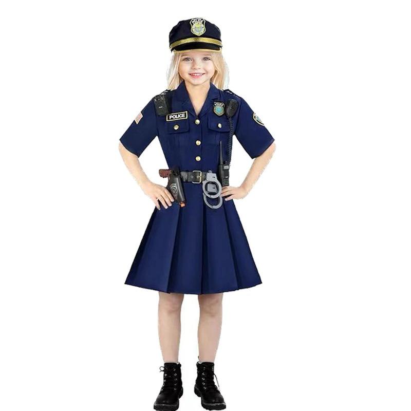 Halloween children's police uniform children's one-piece police uniform