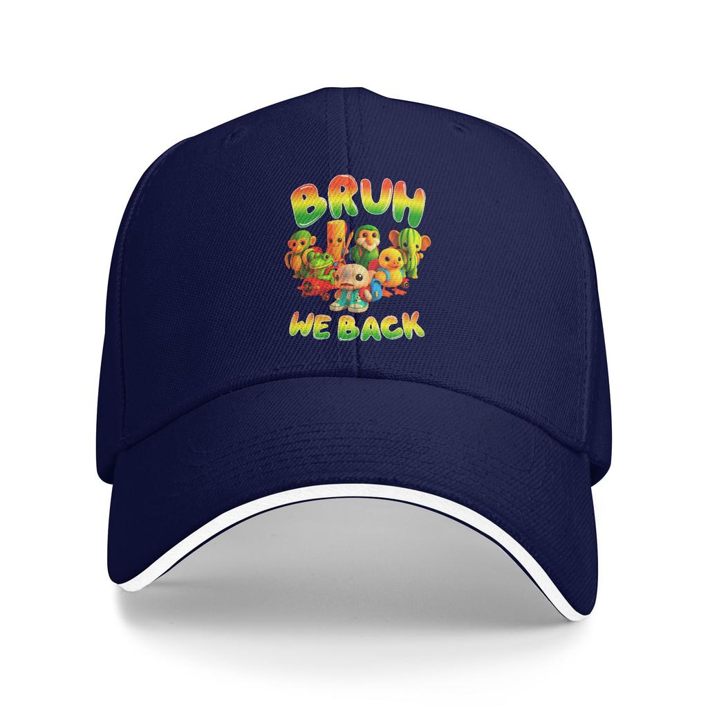 Italian Brainrot Meme Bruh Back To School Baseball Cap  Stylish Hip Hop Hats Summer Women Men Hunting Camping Baseball Caps