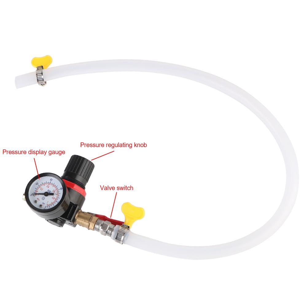 Pressure Tester Gauge Auto Coolant Water Tank Leakage Detector with Dial Gauge Car Cooling System Tester 0-150 PSI Universal