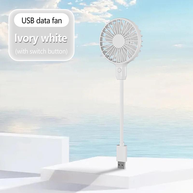 Sommer im Freien und auf Reisen USB-wiederaufladbarer Handventilator Leise Kühlung Power Bank Kabellose Mini-Play-Plug-Fans
