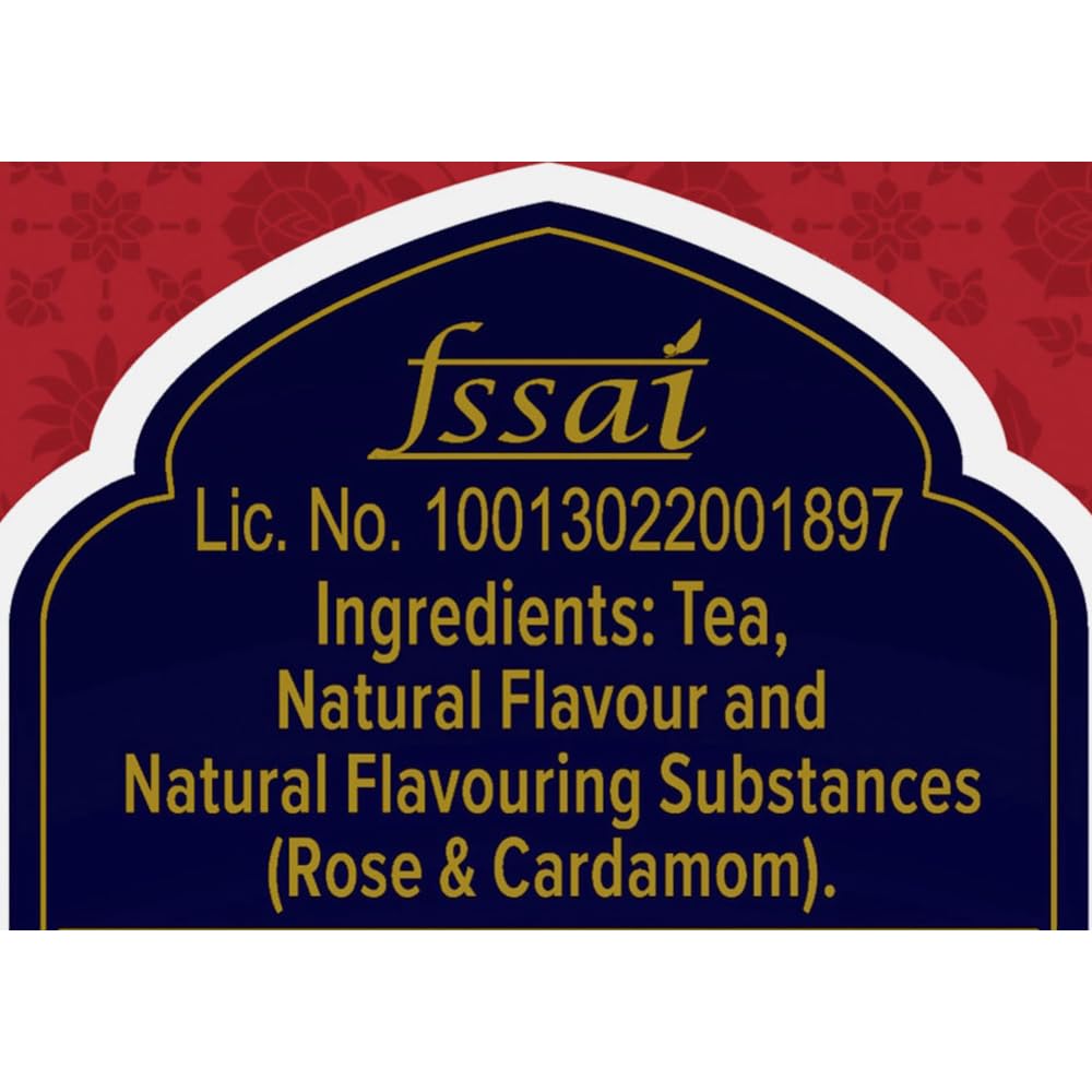 Taj Mahal Deccan Rose Tea 500 G Pack Premium Flavoured Rose And Cardamom Chai Blend For Rich Aroma And Luxurious Taste