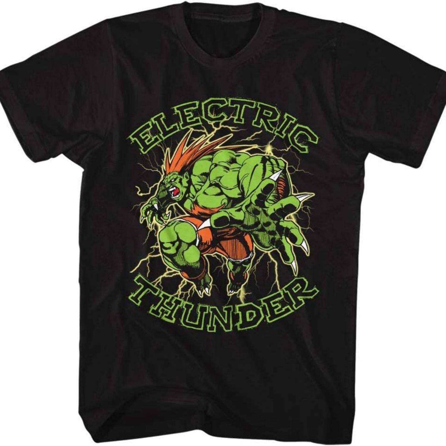 

A&E Designs Street Fighter Shirt Blanka Electric Thunder T-Shirt XXXXXL чёрный
