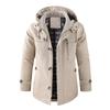 Medium and long men's hooded jacket men's washed autumn and winter jacket men's large size trench coat tooling