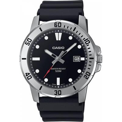 Military Black Analog Quartz Men S Watch Mtp Vd01 1ev